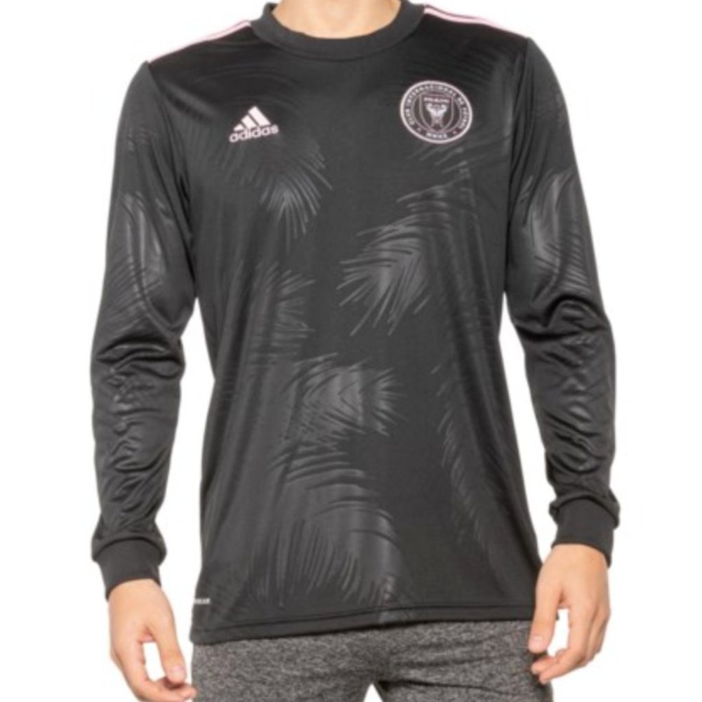 2021-22 Adidas Mens Inter Miami FC Away Soccer Jersey LONG Sleeve Sz LARGE L HTF